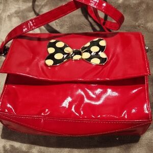Red Vinyl DISNEY park Crossbody Bag